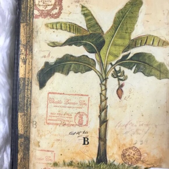 Palm Tree Travel Stamp Agenda Calendar Notes Trifold Magnetic Closure Planner - Picture 13 of 16